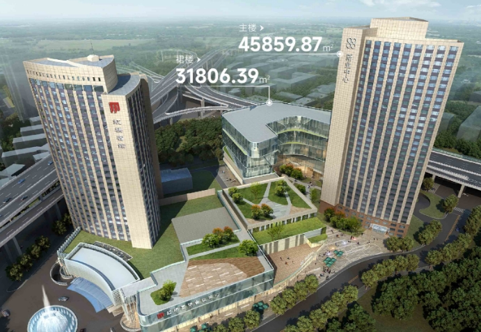 上海长宁稀缺整售！77000㎡独栋地标，毗邻古北国际社区